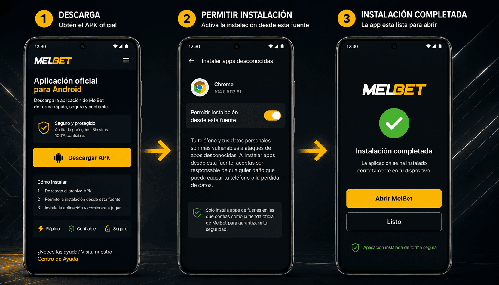 Instalación de la aplicación MelBet en Android