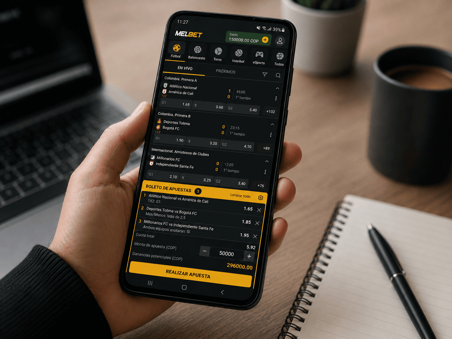 Deportes y casino en la aplicación de MelBet