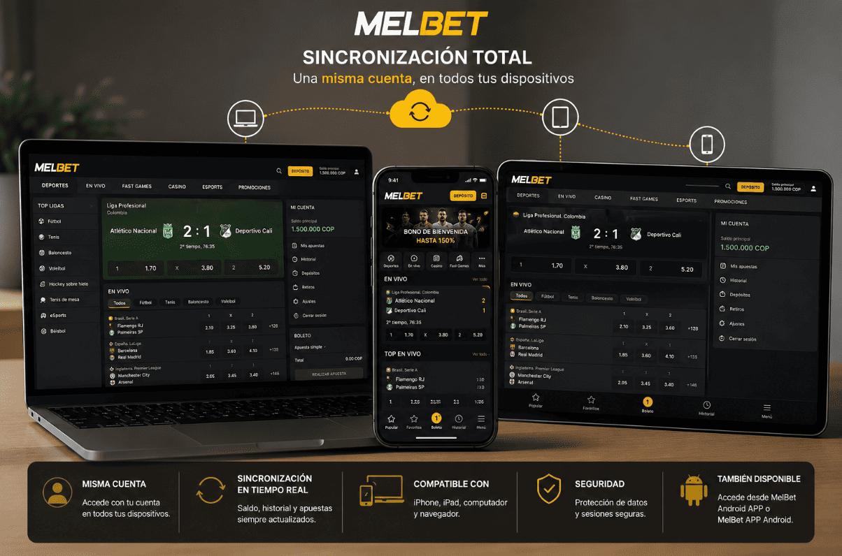Captura de pantalla de las funciones de la aplicación MelBet en iPhone